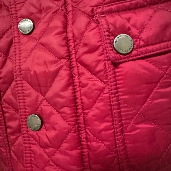 Burberry Kids Quilted Jacket - Burgundy - Picture 6 of 12